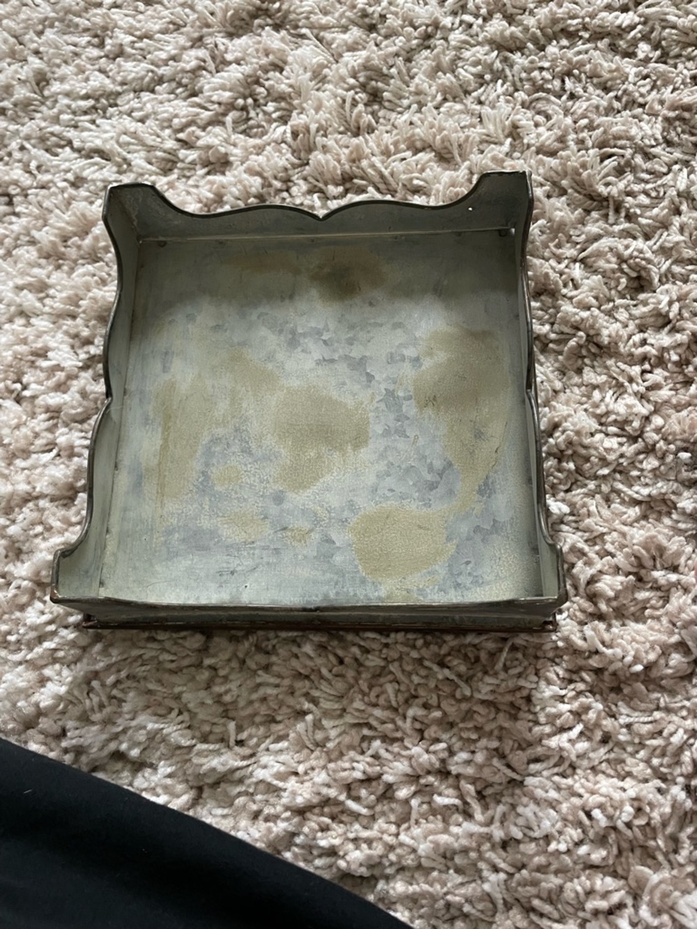 Galvanized Metal Decorative Accent Tray - Picture 4 of 6